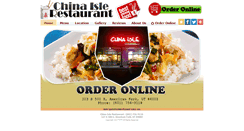 Desktop Screenshot of chinaislerestaurant.com