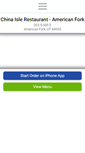 Mobile Screenshot of chinaislerestaurant.com